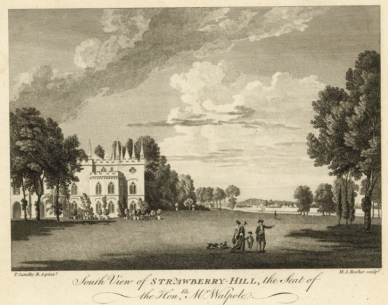 South view of Strawberry Hill, Twickenham, London, the seat of the Honourable Horace Walpole by Paul Sandby