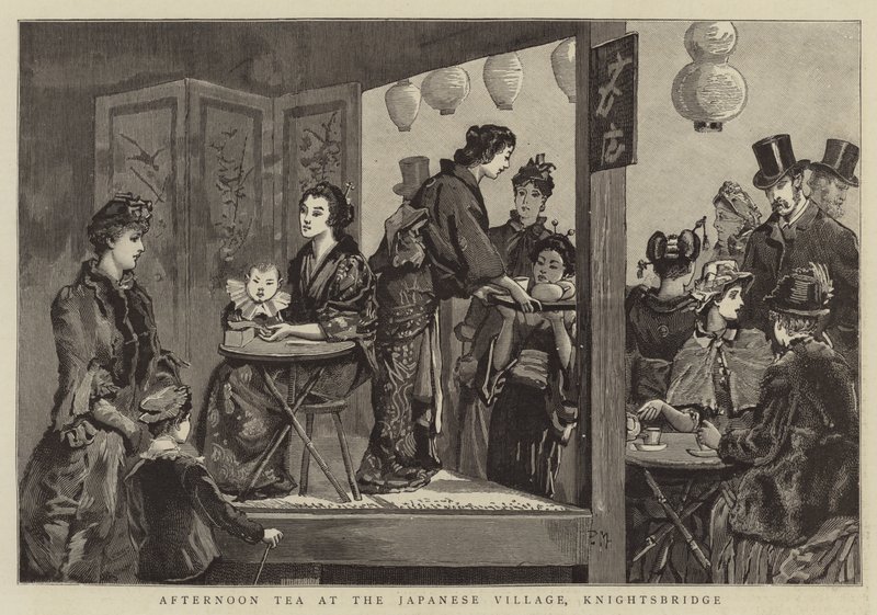 Afternoon Tea at the Japanese Village, Knightsbridge by Percy Macquoid