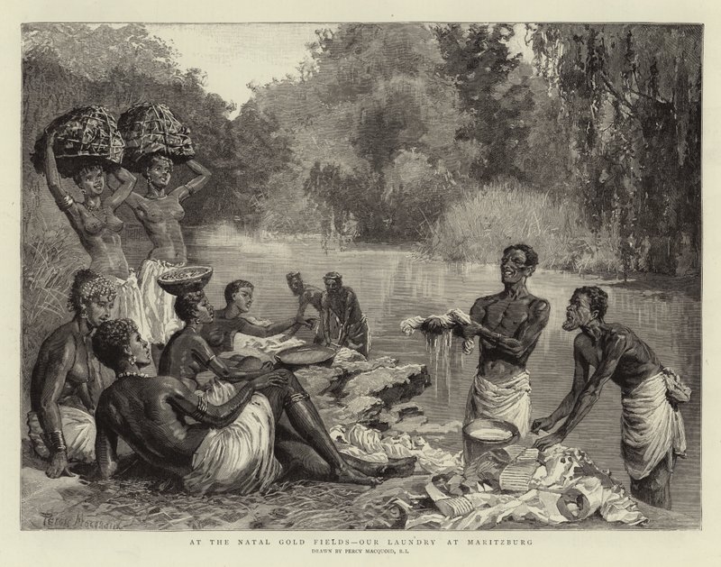 At the Natal Gold Fields, our Laundry at Maritzburg by Percy Macquoid