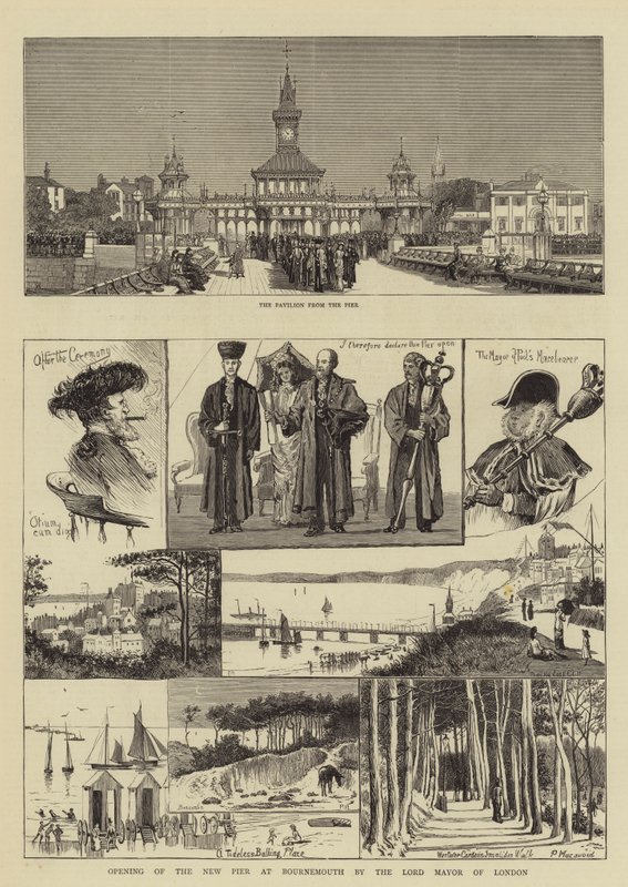 Opening of the New Pier at Bournemouth by the Lord Mayor of London by Percy Macquoid