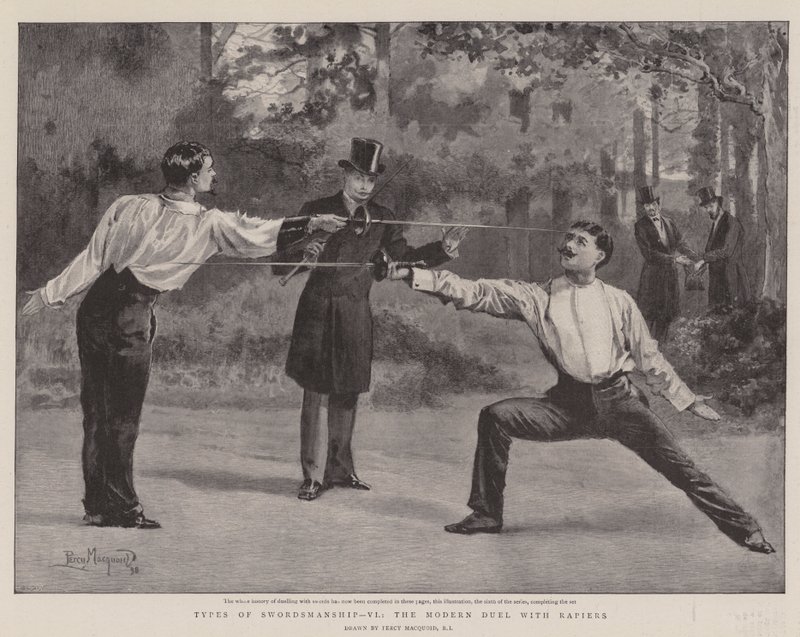 Types of Swordsmanship, VI, the Modern Duel with Rapiers by Percy Macquoid