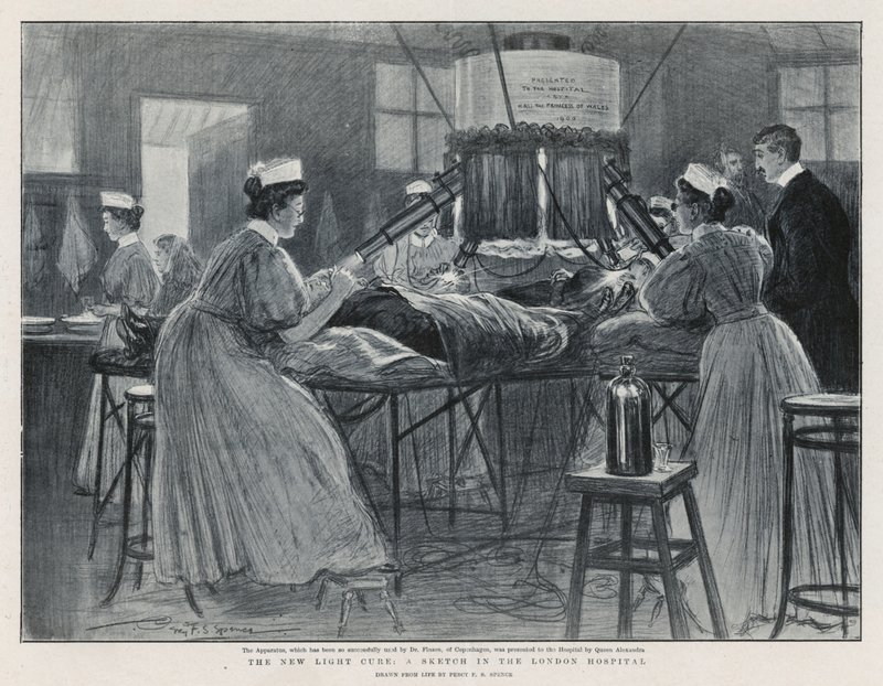 The New Light Cure: A Sketch in the London Hospital by Percy F.S. Spence
