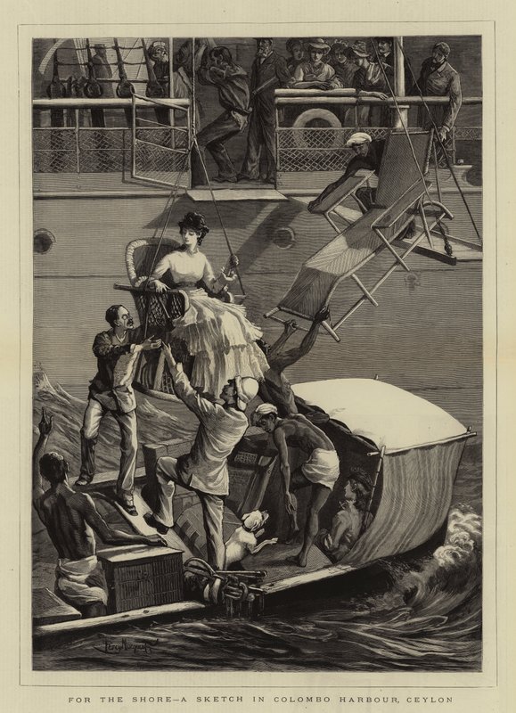 For the Shore, a Sketch in Colombo Harbour, Ceylon by Percy Macquoid