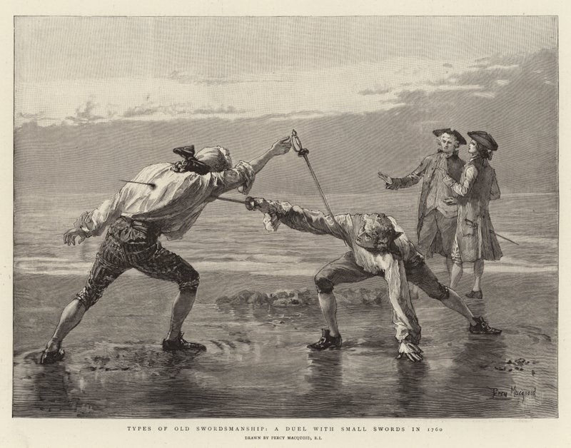 Types of Old Swordsmanship, a Duel with Small Swords in 1760 by Percy Macquoid
