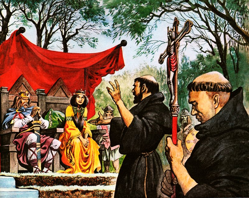 Augustine Preaches to King Ethelbert by Peter Jackson