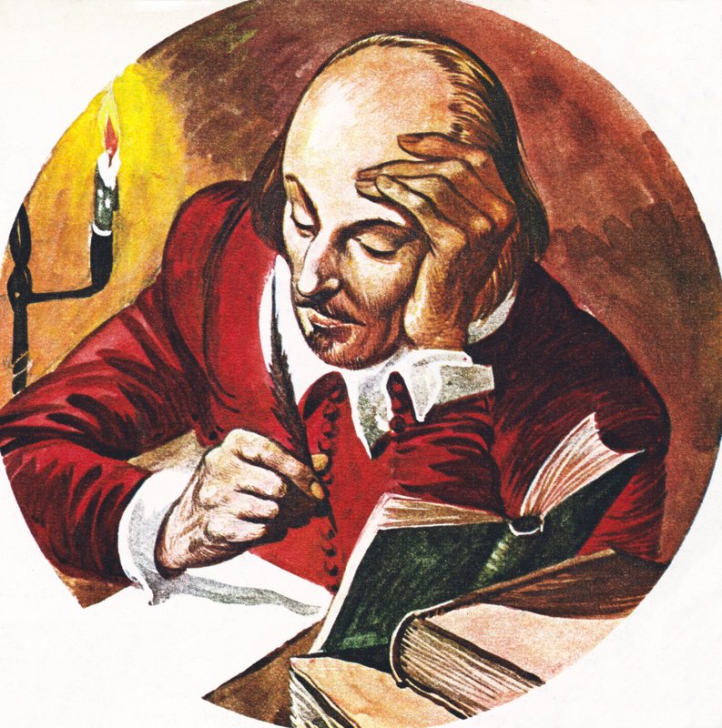 William Shakespeare, writing by Peter Jackson