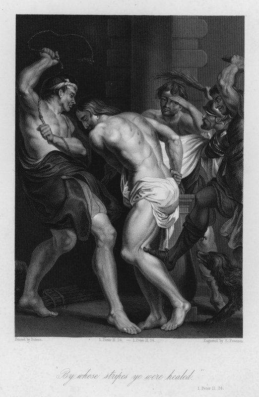 The Scourging of Christ, I Peter II, 24 by Peter Paul (after) Rubens