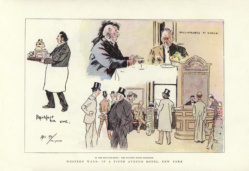 Western Ways in a Fifth Avenue Hotel, New York by Phil May