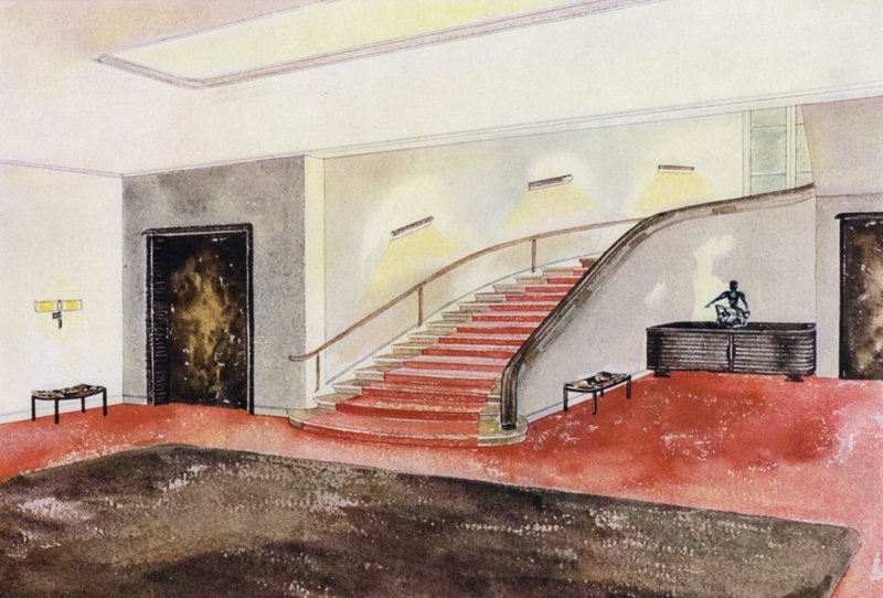 1930s interiors: Staircase by Philip Alexius de (after) Laszlo