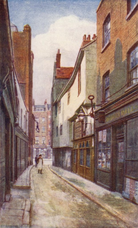 Leather Lane, looking South towards Holborn, 1897 by Philip Norman