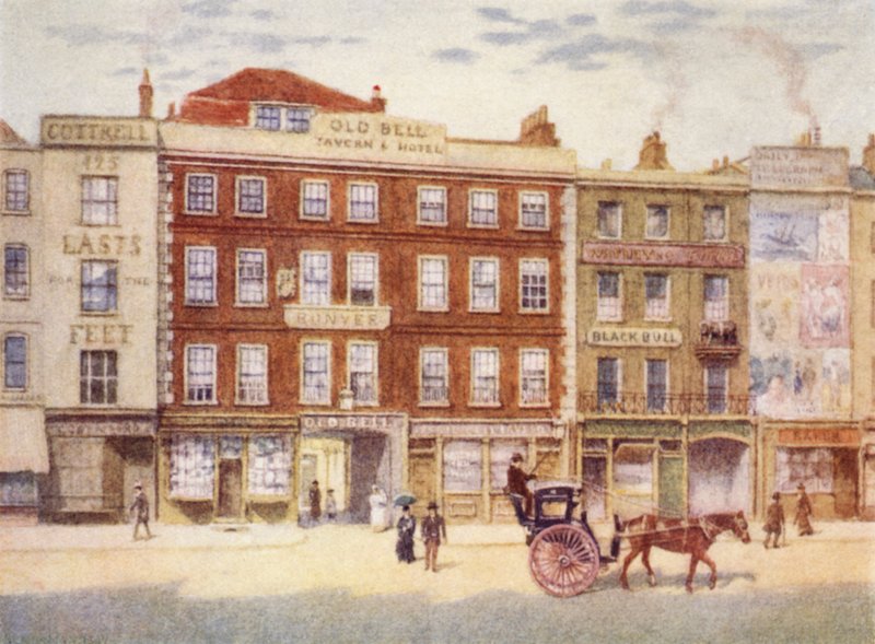 Old Bell Inn and Black Bull, from Holborn, 1897 by Philip Norman