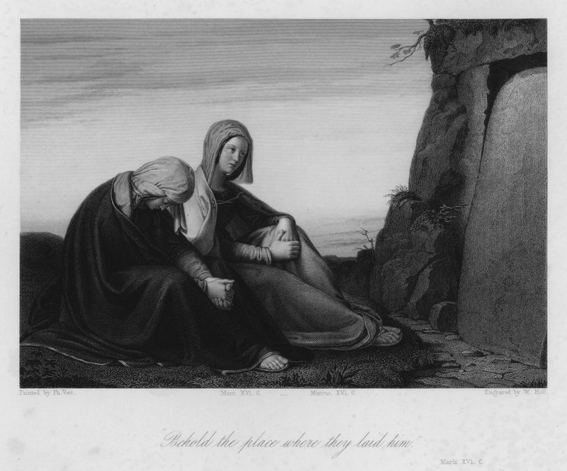 The Marys at the Sepulchre, Mark XVI, 6 by Philipp (after) Veit