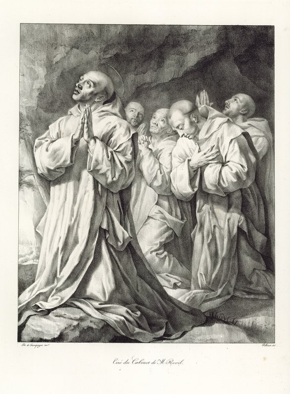 (detail) The Vision of St Bruno by Philippe de Champaigne