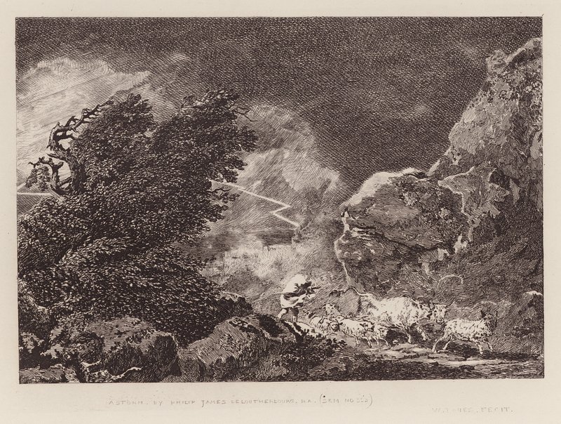 A Storm by Philippe de (after) Loutherbourg