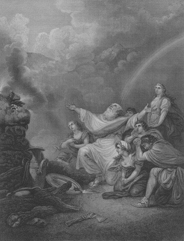 Noah’s Sacrifice, Genesis 8, Verse 20-22 by Philippe de (after) Loutherbourg