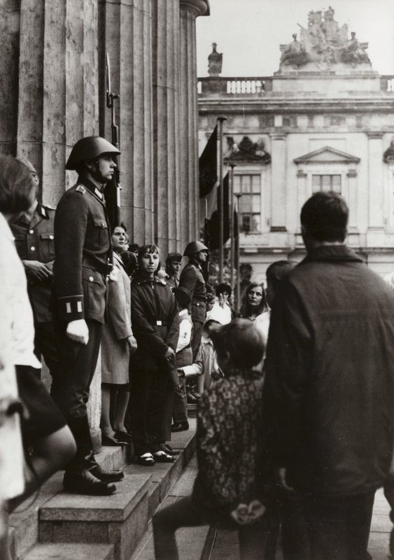At the Memorial to the Victims of Fascism and Militarism soldiers of the National People