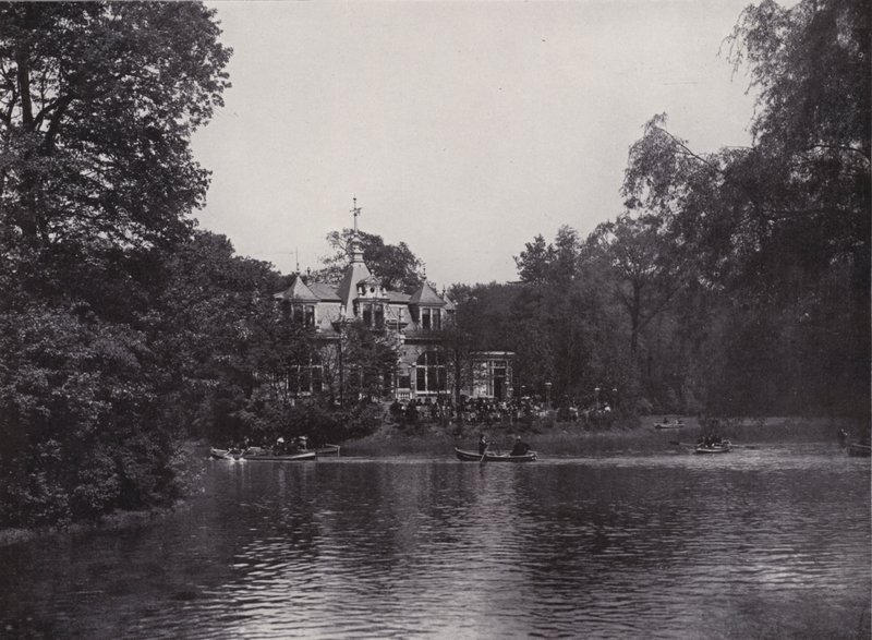 Great Garden, Karola Lake and Restaurant (b/w photo) by Photographer German