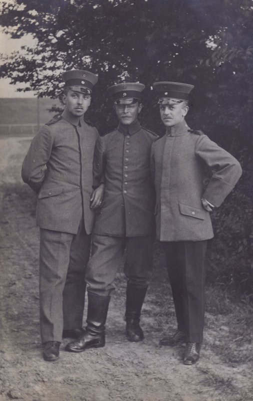 Group of three German army soldiers by Photographer German
