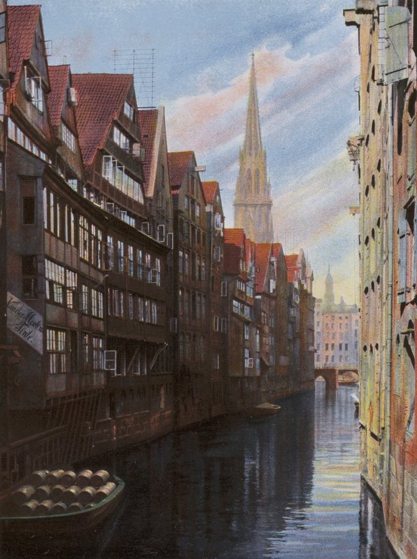 Hamburg: Fleet at Groningerstrasse by Photographer German