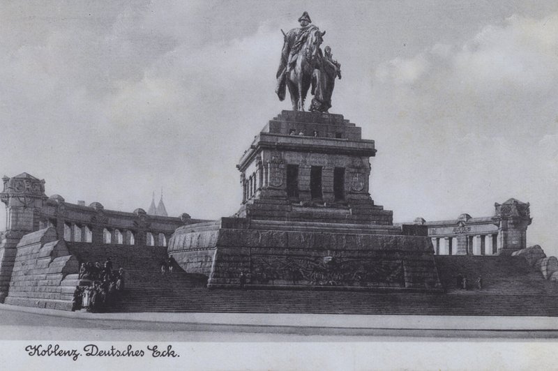 Monument to Kaiser Wilhelm I, Deutsches Eck, Koblenz, Germany by Photographer German