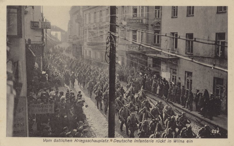 Occupation of Vilnius, Lithuania, by German troops during World War I by Photographer German
