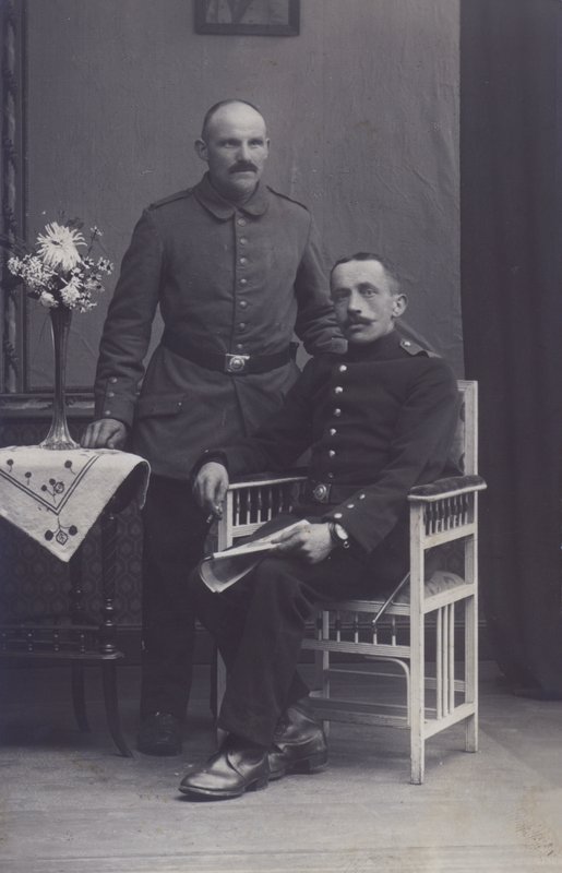 Portrait of two German soldiers by Photographer German