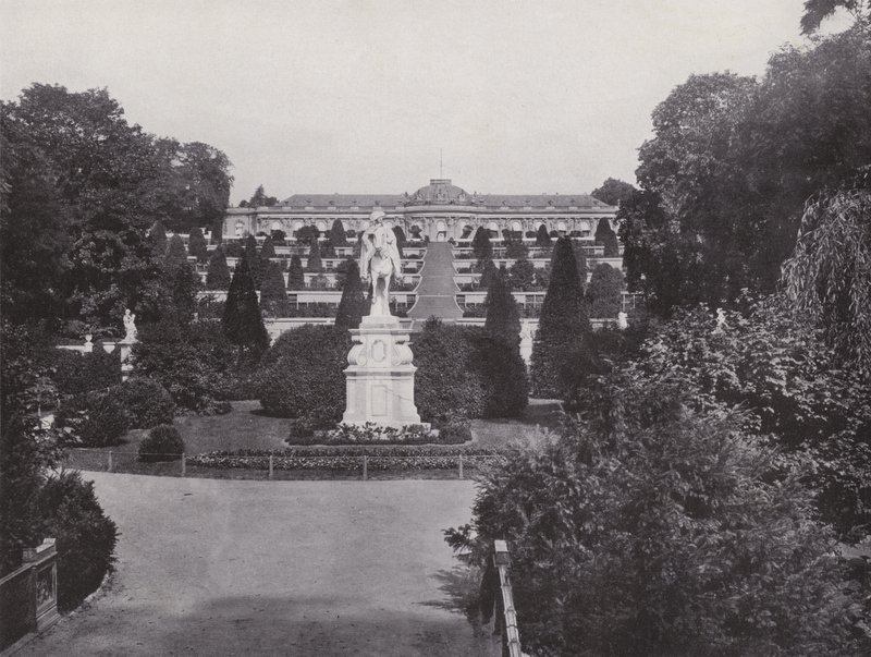 Potsdam, Denkmal Friedrich Des Grossen Und Blick Auf Das Schloss Sanssouci by Photographer German
