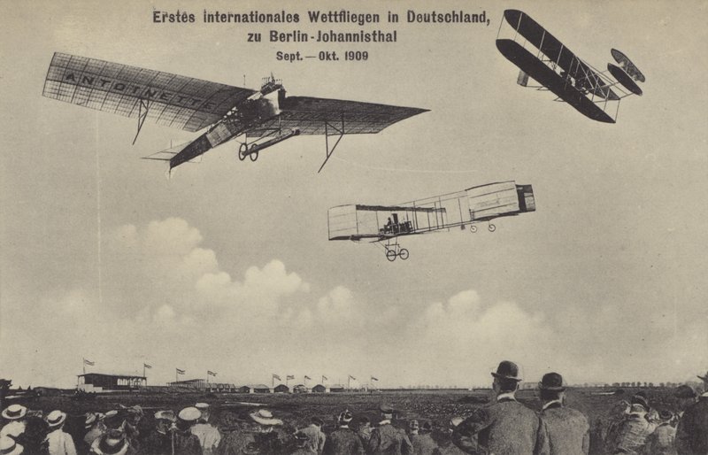The first international air race meeting in Germany, the Berliner Flugwoche, Berlin-Johannisthal, September - October 1909 by Photographer German