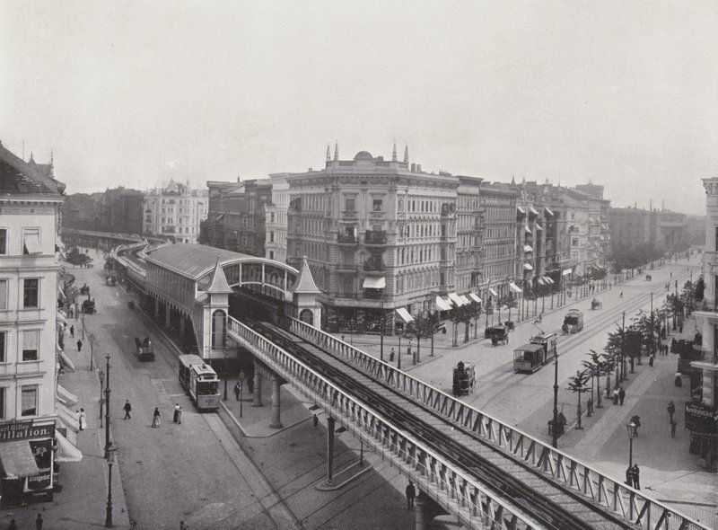 Wiener Strasse Mit Hochbahn-Bahnhof by Photographer German