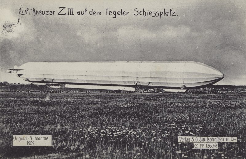 Zeppelin LZ III on the Tegel firing range, Berlin by Photographer German