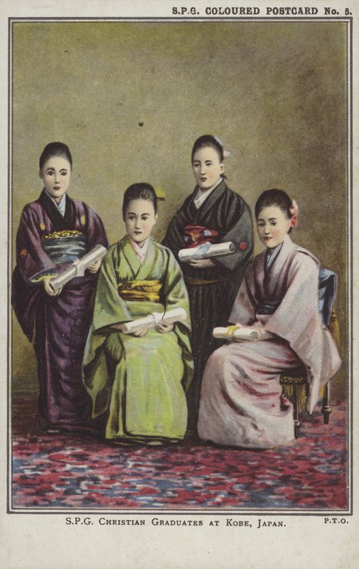 Christian Graduates at Kobe, Japan by Photographer Japanese