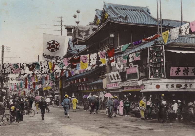 Japan, c.1912: Dohtonbori, Theatre Street, Osaka by Photographer Japanese