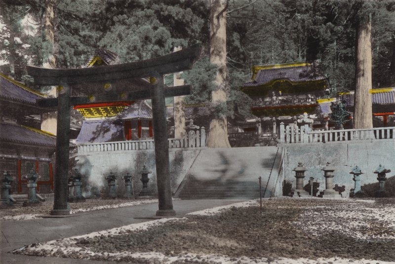 Japan, c.1912: Mausoleum and Grounds for the First Shogun, Iyeyasu of Tokugawa Dynasty, Nearly 300 Years Old, Nikko by Photographer Japanese