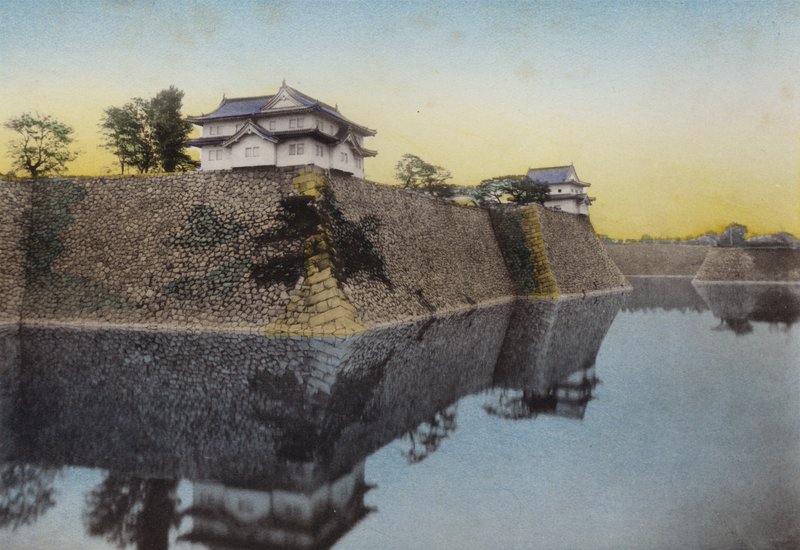 The Osaka Castle built in 1583 by Hideyoshi by Photographer Japanese
