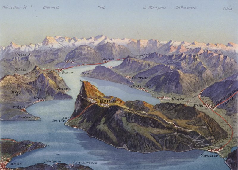 Burgenstock and Lake Lucerne by Photographer Swiss