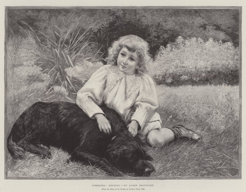 Comrades, Resting by Pierre Andre Brouillet