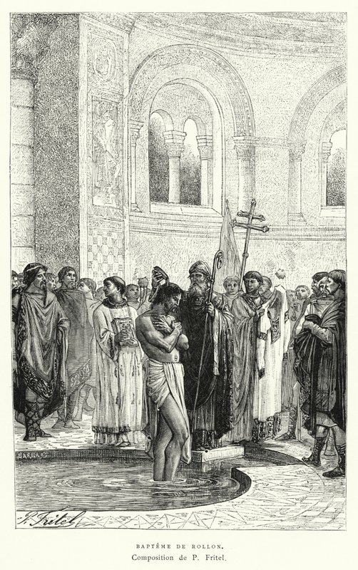 Baptism of Rollo by Pierre Fritel