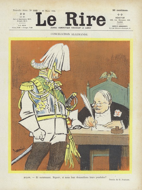 German Conciliation (Illustration for Le Rire) by Pierre Georges Jeanniot