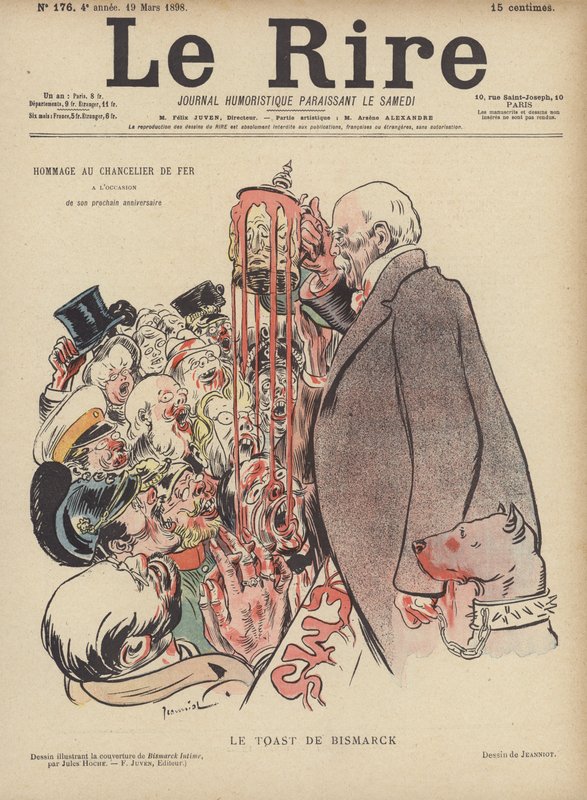 The Toast of Bismarck, Illustration for Le Rire by Pierre Georges Jeanniot