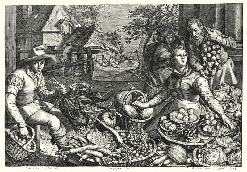 The Vegetable and Poultry Sellers by Pieter 150708 75 after Aertsen