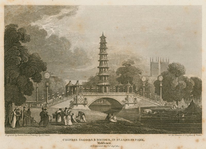 The Chinese Pagoda and Bridge Erected Over the Canal in St James