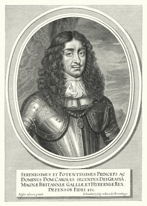 Charles II, King of England, Scotland and Ireland (engraving) by Pieter Nason