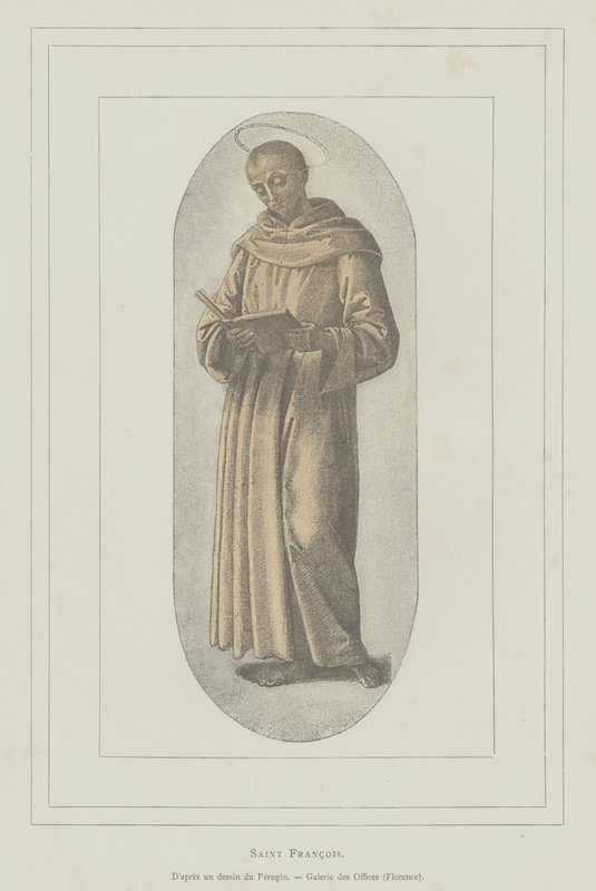 St Francis of Assisi by Pietro (after) Perugino