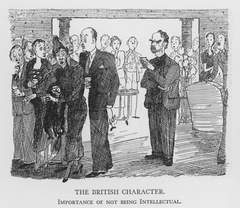 The British Character, Importance of Not Being Intellectual (litho) by Pont