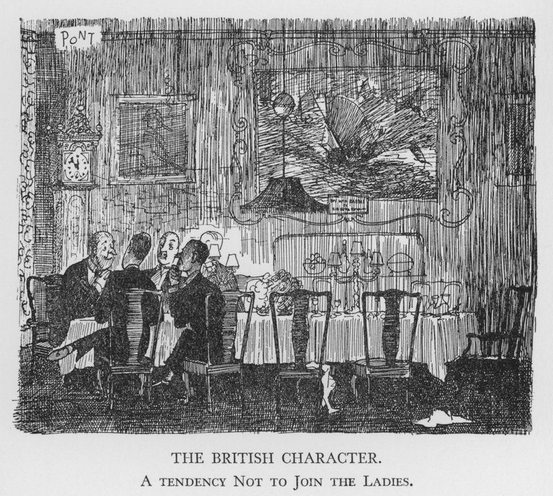 The British Character, A Tendency Not to Join the Ladies by Pont