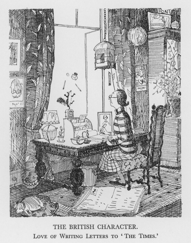 The British Character, Love of Writing Letters to 