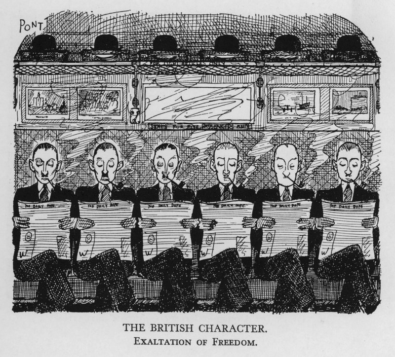 The British character; exaltation of freedom by Pont