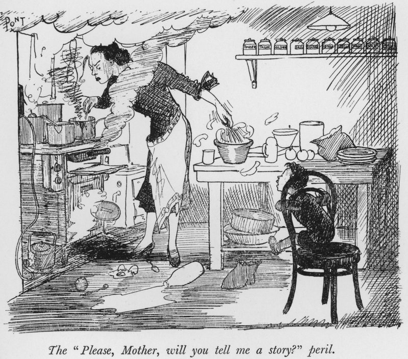 The Please, Mother, will you tell me a story? peril by Pont