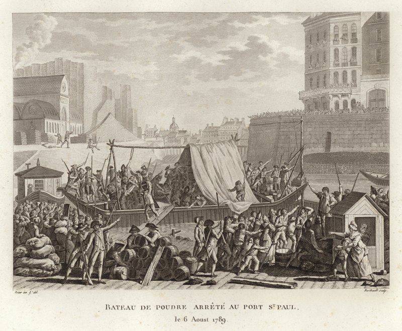 A powder boat stops at Port St Paul by Prieur