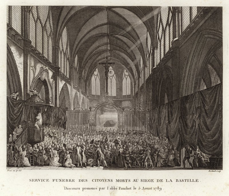Funeral Service of Citizens Killed in the Siege of the Bastille by Prieur